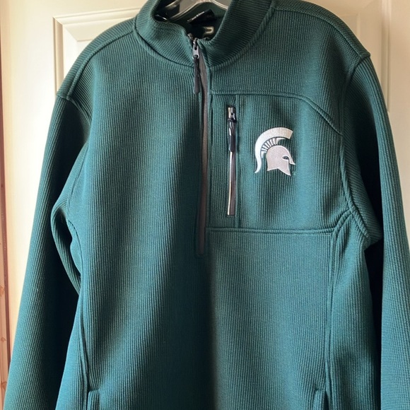 Colosseum Green Michigan State Spartans Pullover Sweatshirt Fleece Green Size XL - Picture 5 of 7